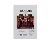 AHSEOIWRJH Poster Wannabe con stampa vintage di Spice Girls, stampa artistica da parete, decorazione artistica da parete estetica su tela, decorazione per soggiorno, camera da letto, 50 x 75 cm, senza
