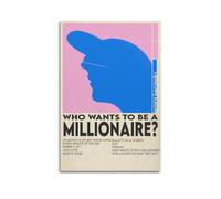 AHSEOIWRJH Stampa artistica da parete con stampa vintage di uno slalom di Chinatown con scritta "Who Wants to Be A Millionaire", decorazione artistica da parete per soggiorno e camera da letto, 40 x