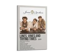 AHSUEWQRUH Lines, Vines And Trying Times di Jonas Brothers Poster artistico da parete su tela moderna per soggiorno e camera da letto (30 x 45 cm) con cornice