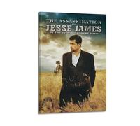 AHSUEWQRUH Poster artistico da parete su tela, motivo: L'assassinio di Jesse James by The Coward Robert Ford, decorazione artistica da parete moderna per soggiorno e camera da letto, 30 x 45 cm, con