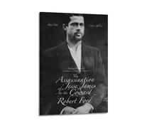 AHSUEWQRUH Poster artistico da parete su tela, motivo: L'assassinio di Jesse James by The Coward Robert Ford, decorazione artistica da parete moderna per soggiorno e camera da letto, 20 x 30 cm, con