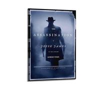 AHSUEWQRUH Poster artistico da parete su tela, motivo: L'assassinio di Jesse James by The Coward Robert Ford, decorazione artistica da parete moderna per soggiorno e camera da letto, 50 x 75 cm, con