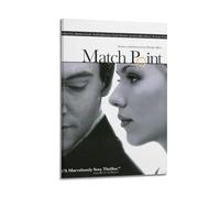 AHSUEWQRUH Poster artistico da parete su tela, motivo: Match Point, moderno, decorazione artistica estetica per soggiorno, camera da letto, 30 x 45 cm, con cornice