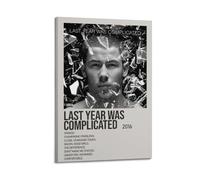 AHSUEWQRUH Poster da parete su tela con scritta "Last Year Was Complicated by Nick Jonas", moderno, per soggiorno e camera da letto, 50 x 75 cm, con cornice