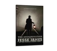 AHSUEWQRUH Poster da parete su tela, motivo: L'assassinio di Jesse James di Robert Ford, 2 poster artistici da parete per soggiorno e camera da letto, 40 x 60 cm, con cornice