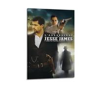 AHSUEWQRUH Poster da parete su tela, motivo: L'assassinio di Jesse James di Robert Ford, 3 poster, arte estetica moderna, decorazione artistica per soggiorno e camera da letto, 60 x 90 cm, con cornice