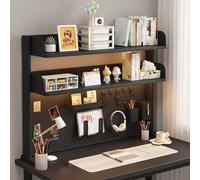 Ahtadums Mensola da scrivania regolabile con morsetto, Scaffale da Scrivania, Libreria da scrivania, organizer da scrivania in Legno Scaffale da Espositore Per ufficio per casa e ufficio (A, 80cm)