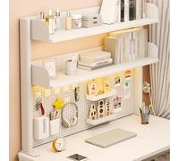 Ahtadums Mensola da scrivania regolabile con morsetto, Scaffale da Scrivania, Libreria da scrivania, organizer da scrivania in Legno Scaffale da Espositore Per ufficio per casa e ufficio (B, 80cm)