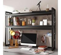 Ahtadums Scaffale da Scrivania regolabile, 3 livelli Libreria da scrivania, organizer da scrivania in Legno Scaffale da Espositore Per ufficio per casa e ufficio (A, 55cm)