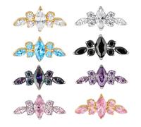 AHTCPO 8 Pezzi di Anelli Nasali e Bijoux Piercing per Tragus, Borchie in Titanio con Tige Zircone Cubico Incastonato Internamente, Adatte per Conca, Unisex(1.2 * 8mm*M0.9)