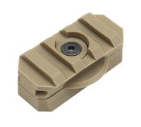 AHTCPO Adattatore per Montaggio su Guida Laterale per Casco 360 Gradi, Guida Arc Regolabile per Slot Picatinny da 19 Mm, Accessori per Casco Tattico Fast(Brown)