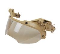 AHTCPO Casco Tattico Regolabile Guida Op Occhiali Protettivi Casco Fast Staccabile Anti-Appannamento e Anti-Sommossa Cs Occhiali Protettivi(Brown,White)