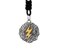 AHTCPO Ciondolo L'Ira di Zeus con Mitologia Greca Antica, Collana da Uomo, Tendenza Hip Hop Punk Decorazione Gioielli Commemorativi con Accessori Alla Moda e Creativi(Pendant+wax cord)