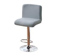 AHTCPO Coprisgabelli Bar, Elasticizzati Morbidi Antiscivolo con Schienale Lavabili, per Sgabello Bar Sedia(Light gray,4pcs)