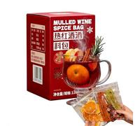 AHTCPO Kit di Spezie per Riscaldarsi in Inverno, Prepara Delizioso Vin Brulé, Sidro Caldo Alcolico e Cocktail Avvolgenti per le Festività Natalizie(110g*1 box (5 packs with filter).)
