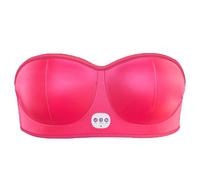 AHTCPO Massaggiatore Seno e Petto, Massaggiatore Seno Elettrico Riscaldato, Stimolatore di Crescita e Ingrandimento del Toracico Anti-Cedimento Ricaricabile USB(Red,Rechargeable Version)