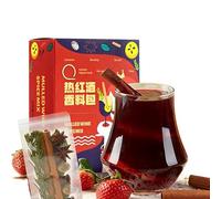 AHTCPO Miscela di Spezie Completamente Naturale per Vin Brulé Fatto in Casa, Sidro di Mele, Cocktail Invernali e Bevande Natalizie.(1 box (4 packets))