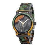 AHTCPO Orologio Casual in Legno da Uomo, Orologi da Polso Analogici Vintage in Legno da Uomo, Orologio al Quarzo dal Design Colorato Regalo Personalizzato da Uomo