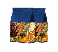 AHTCPO Set Classico di Spezie per Vin Brulé Fatto in Casa, Sidro di Mele Speziato, Cocktail Caldi e Feste Invernali(345g 3 boxes+15 bag fruit slices)