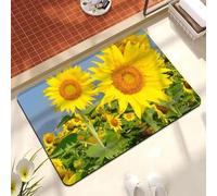 AHTCPO Tappetino da Bagno Terra Diatomee, Ad Asciugatura Rapida, con Motivo Floreale BohéMien, per Bagno e Bagno(Color 9,60 * 90cm)