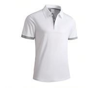 AHTELB Polo estiva casual sottile da uomo, vestibilità morbida ed elastica, perfetta per il pendolarismo quotidiano, sport o gite di pesca, regalo per marito, fidanzato, amico, cliente, padre L,M,S,XL