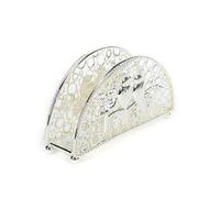 AHUAN Creatività Verticale Porta Tovaglioli da Tavolo a Forma di Ventaglio, Retrò Ferro Portatovaglioli da Tavola per Sala da Pranzo, Soggiorno Traforato(Silver)