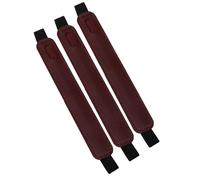 AHUAN Minimalista Pelle Passante per Penna Con Elastico, 3 Pezzi Portatile Clip per Penna per Quaderni Diari Calendari, Clip Portapenne Ufficio(Dark Brown)