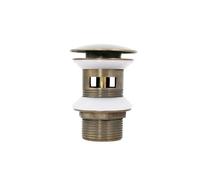 AHUFGN Piletta Click Clack Tappo for lavandino del Bagno Lavabo Pop-Up Tappo di Scarico Copri Tubo di Scarico Scolapiatti con o Senza troppopieno for Accessori da Bagno(Bronze with Hole)