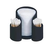 AHUFGN Porta Dischetti Struccanti Porta Cotton fioc, Dispenser for Bicchieri da Bagno, for Filo interdentale, Organizer for di Carta(Black)