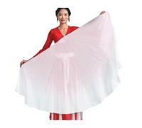 AHUFGN Ventagli Danza del Ventre Gradiente Ballerino Ventaglio Velo Flowy Fishbone Chiffon Apertura Danza Puntelli Evento Spettacolo teatrale 85 cm(Color 15,2PCS)
