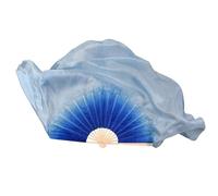 AHUFGN Ventaglio per Danza Grande ventaglio di Danza Velo in Vera Seta Una Coppia Accessori for Costumi del Ventre Oggetti Scena for Ballerini sfumati fluidi(Blue,2pcs Right Hand)