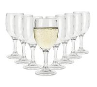 AHUNTTER Set di 8 piccoli bicchieri da vino in plastica da 130 ml, infrangibili, riutilizzabili, in policarbonato trasparente, per feste, campeggio, picnic, vasche idromassaggio, piscine
