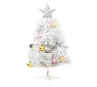 Ahuuen Albero di Natale con - Vintage che Si Realistico - Decorazioni Albero Natalizio LED da Scrivania,Per Camera da Cucina Studio Tavolo Scaffale Festa Ufficio Vacanza Compleanno