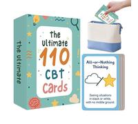 Ahuuen Carte per la Salute Mentale | 110 Carte Psicologiche per Adolescenti | Strumenti di Introspezione Emotiva Portatili per Counselor Educatori Studenti Genitori Adulti Bambini | Discussioni