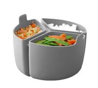 Ahuuen Divisore Pentola Cottura Lenta - Inserto Riutilizzabile in Silicone,Divisore 3 Scomparti Accessorio Cucina per Dieta e Pappe