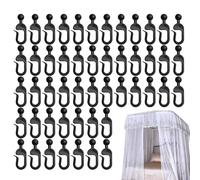 Ahuuen Ganci da Patio | 50 Ganci per Tendoni Porte e Tessuti - Multiuso Anelli Per Tende Pergola Antiruggine Per Recinzioni Piante Interno Esterno Patii Camera Da Letto Giardino Balcone Cortile Sala