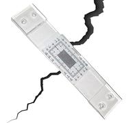Ahuuen Monitor Fessure Calcestruzzo - Strumento di Misura per Fessure Angolari | Dispositivo Analogico Trasparente per la Misurazione Orizzontale e Verticale di