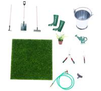 Ahuuen Per Casa Delle Bambole In Miniatura,Statuine Con Rastrello E Pala | 12 Pezzi Attrezzi Da Giardino Per Gnomi,Per Bambini Collezionisti Natale Compleanno Patio Hobby Artigianato Scene