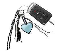 Ahuuen Portachiavi a Forma di Cuore - Portachiavi Romantico con Cordino - Chiavi Donna Regalo Per Amiche Fidanzata San Decorazione Borsa di Stoffa
