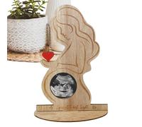 Ahuuen Ricordo Ecografico per Bambino | Album Fotografico in Legno per Ecografie | Comunicazione Gravidanza e Decorazione da Tavolo per Camera e Soggiorno