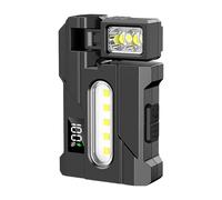 Ahuuen Torcia Da Campeggio Con Schermo LCD Girevole - Lanterna LED per Esterni | Torcia Portatile da Campeggio ad Angolo Regolabile per Corsa Notturna Manutenzione Veicoli Passeggiati Cantieri,
