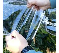 AHWEKR Telone Impermeabile Trasparente per Esterno,Tenda da Balcone in Plastica per Esterni, Teloni Impermeabili PVC, per Giardini Terrazze Balconi Automobili Piante Serre, Tettoie (1m x 3.2m)