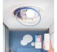 AHXIAOZN Lámpara LED Techo Niños, Regulable Lámpara Techo Astronauta 3D con Control Remoto, para Dormitorio de Niños y Niñas