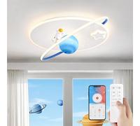AHXIAOZN Lámpara LED Techo Niños, Regulable Lámpara Techo Astronauta 3D con Control Remoto, para Dormitorio de Niños y Niñas