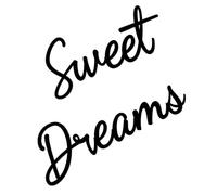 AHYS Decorazione da parete in metallo Sweet Dreams Metal Wall Art Black Modern Sweet Dreams per la casa camera da letto decorazione da parete sopra il letto