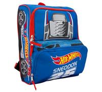 AI ACCESSORY INNOVATIONS Zaino per ragazzi e ragazze, borsa da viaggio per la scuola per bambini, Hot Wheels, M, Zaino da 14 pollici