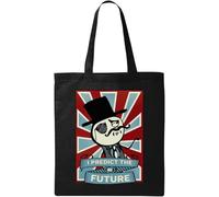 AI Artificial Intelligence I Predict The Future Like A Boss Borsa Tote in Cotone Ecologico Naturale Nero, Nero , Taglia unica