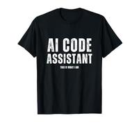 AI Code Assistant Coding Nerd Testo Divertente Geek Maglietta