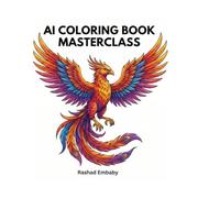 AI COLORING BOOK MASTERCLASS: 25 Unique Phoenix Illustrations for Stress Relief & Creativity - Adult Coloring Book