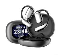 AI Cuffie di traduzione con 144 lingue, display LCD OWS e suono HD, auricolari wireless per viaggi e affari, grigio (nero)